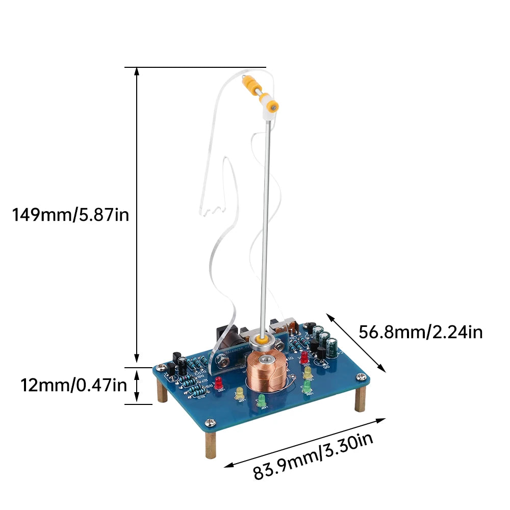 DIY Electronic Swing Kit DC 5V Colorful LED Effect Electromagnetic Induction Teaching Practical Training Welding Exercise Parts